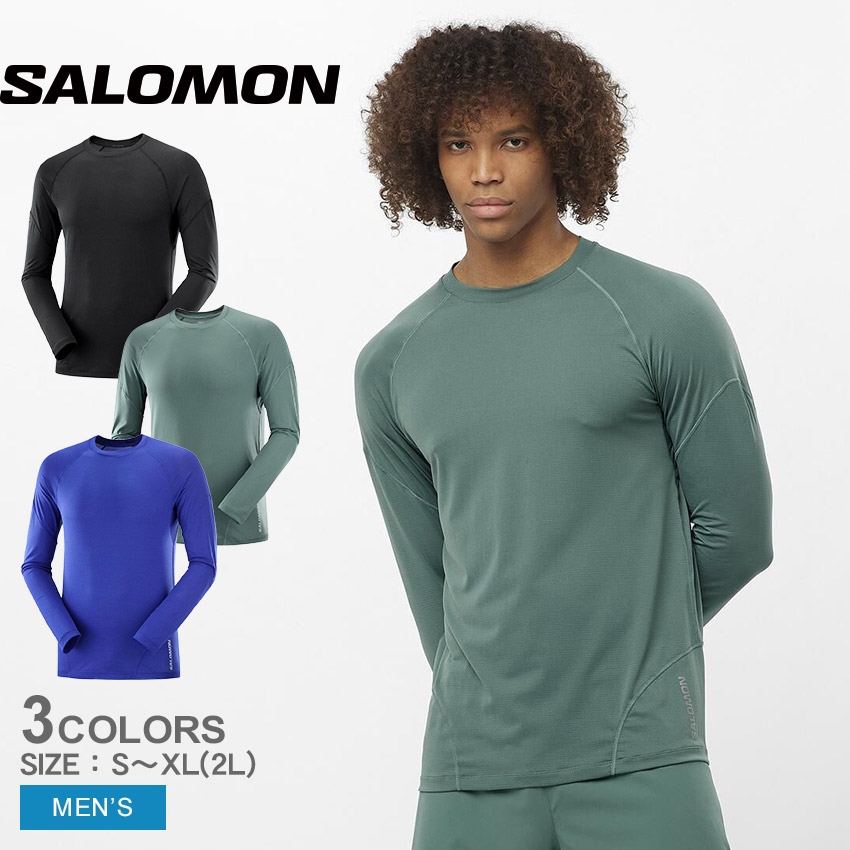 楽天市場】サロモン 長袖Tシャツ SALOMON CROSS RUN メンズ ブラック