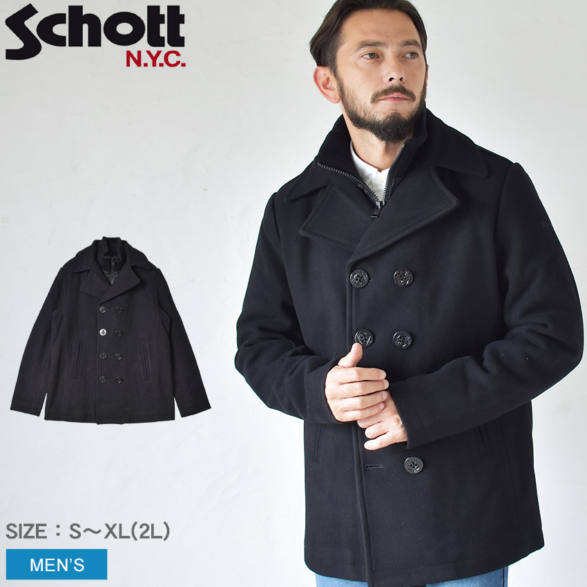 楽天市場】ショット コート メンズ ピーコート SCHOTT Peacoat CYCLONE