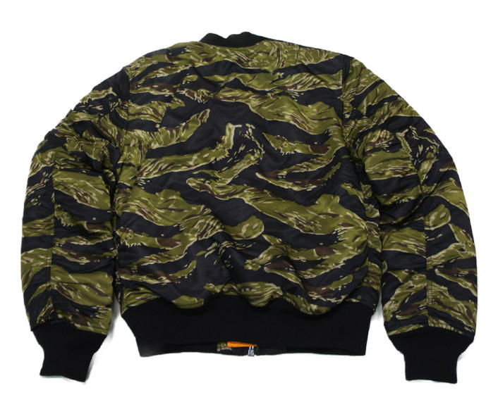 楽天市場】復刻迷彩タイガーストライプ ALPHA USA版 MA-1 メンズ S