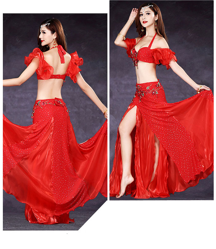 楽天市場】ベリーダンス 衣装 3点セット ブラ/ベルト/スカート