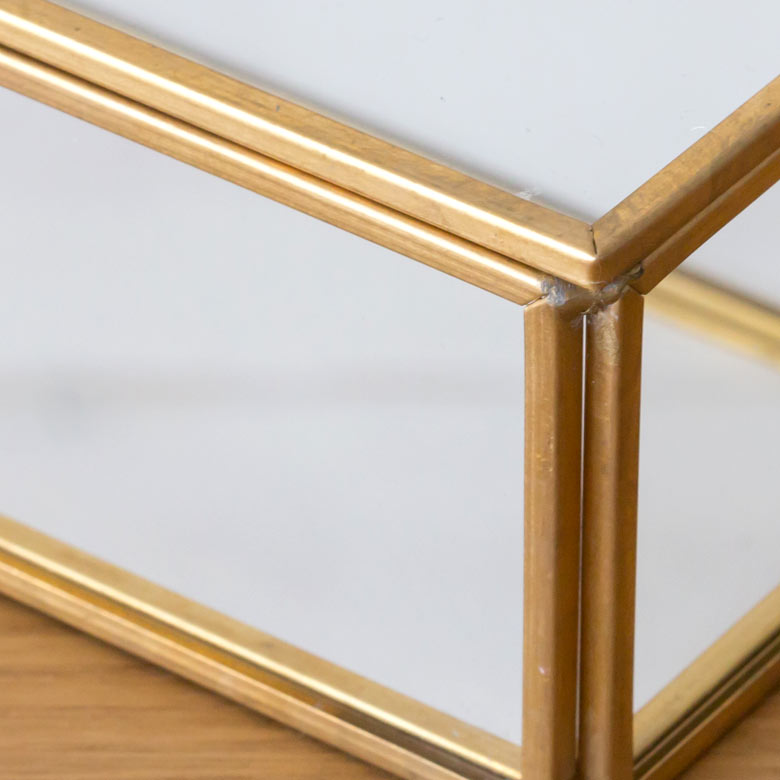 楽天市場】ガラスと真鍮でできた ジュエリーボックス ガラスボックス