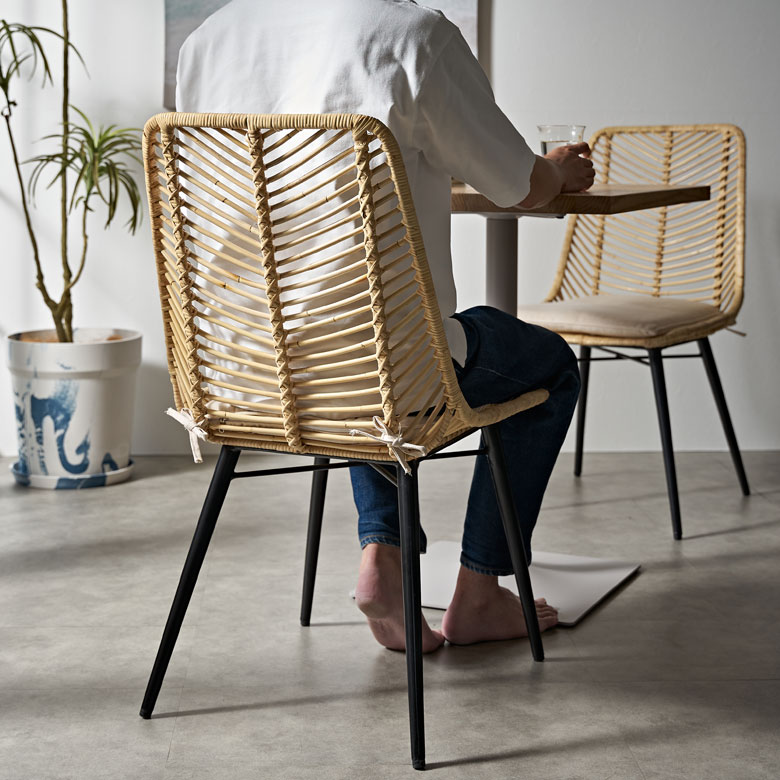 楽天市場】ラタンチェア チェア チェアー 1脚 単品 ラタン 籐 取り外し