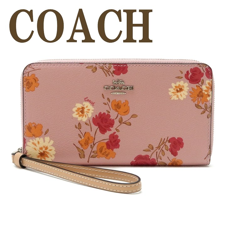 楽天市場】コーチ COACH 財布 レディース 長財布 花柄 ピンク ラウンド