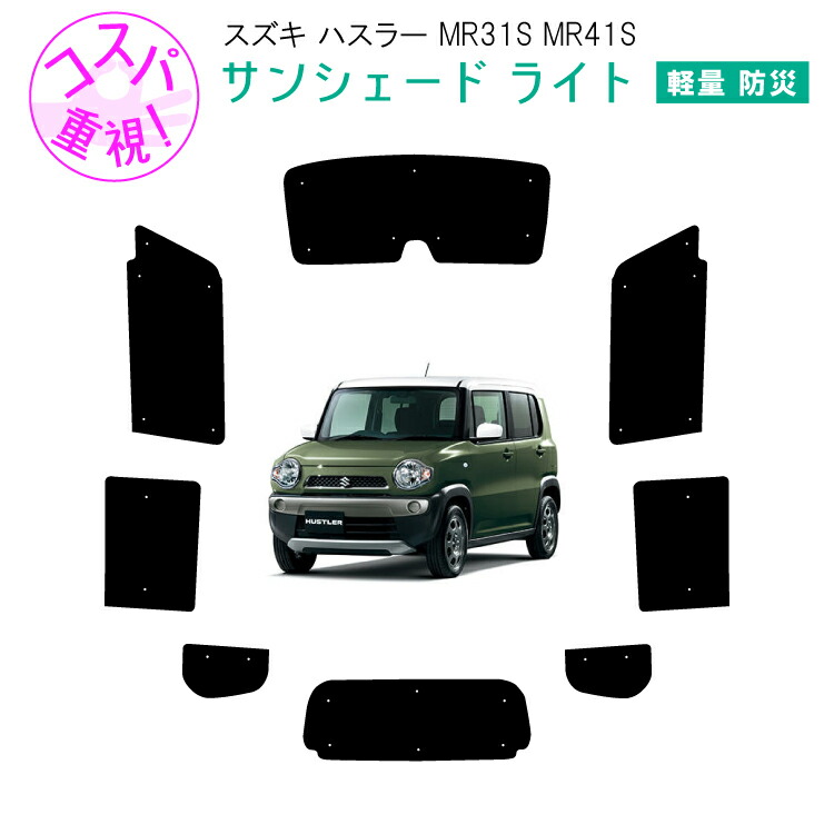 楽天市場】車用サンシェードライト1台分 フロントサイドリアセット