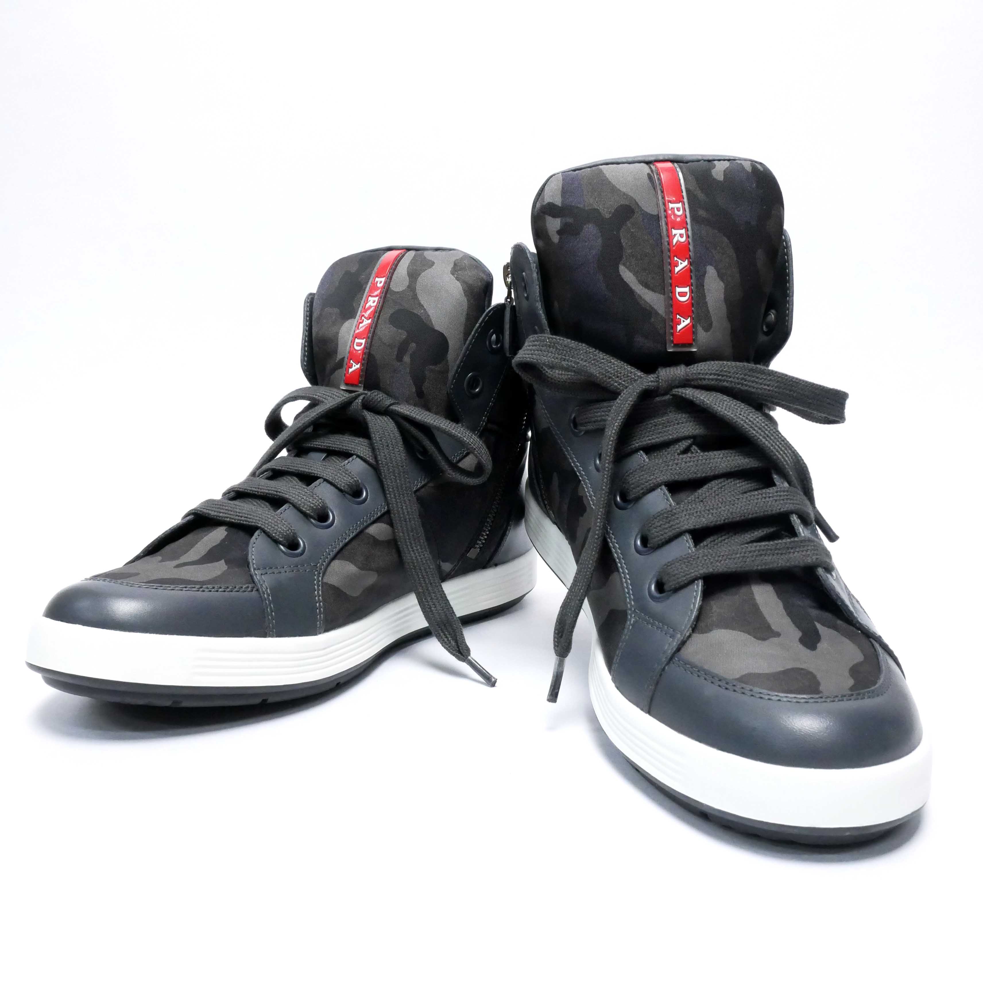 楽天市場】【中古】【非常に良い】 PRADA プラダ ハイカットスニーカー