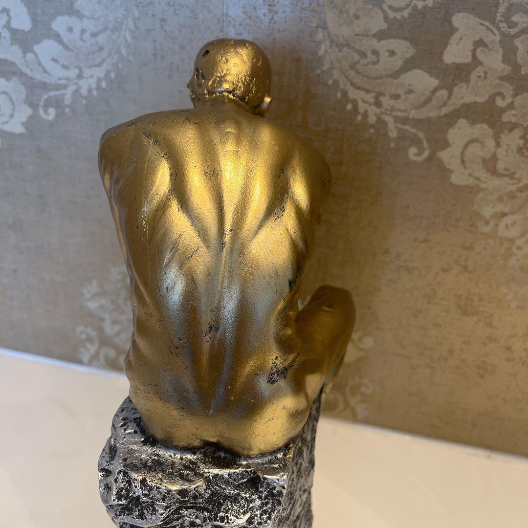 楽天市場】考える人 置物 オブジェ 考える人 アンティーク 高級 像