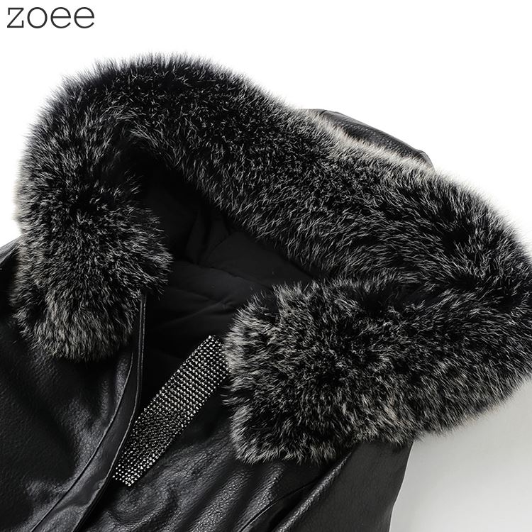 楽天市場】レザージャケット レディース 秋冬 フォックスファー付き