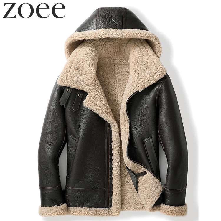 楽天市場】ムートンジャケット フード取り外し可 Wフェイスラム