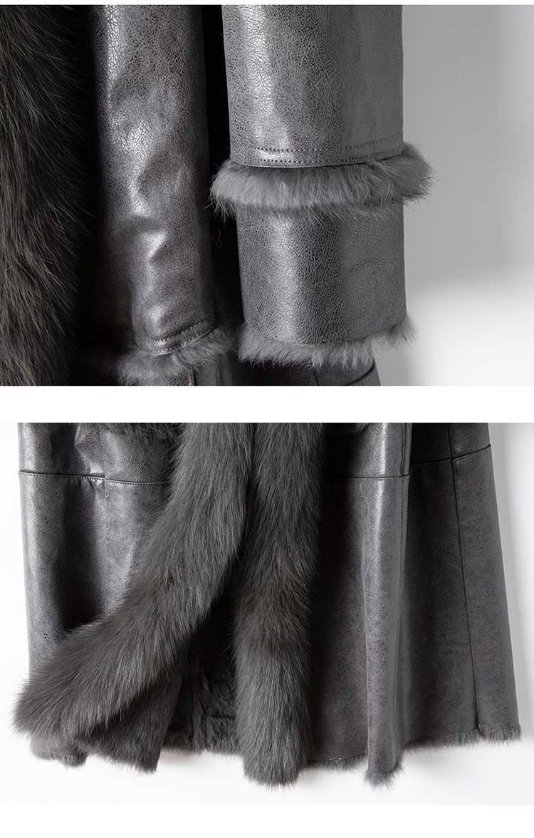 楽天市場】豪華フォックスファー襟 Wフェイス ラビットファームートン