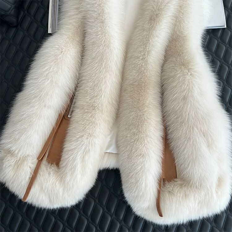 楽天市場】新作 上質フォックスファーベスト ラムレザー使用ショート丈