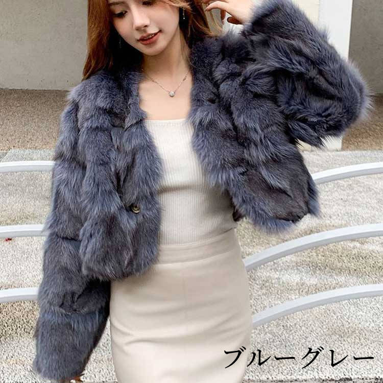 楽天市場】コート ジャケット フォックス リアルファー アウター