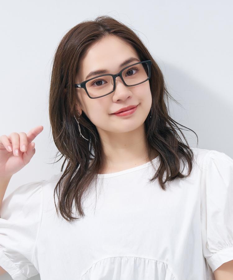 楽天市場】|スクエア型 メガネ(グリーン(クリア)) 眼鏡 検眼調整 伊達