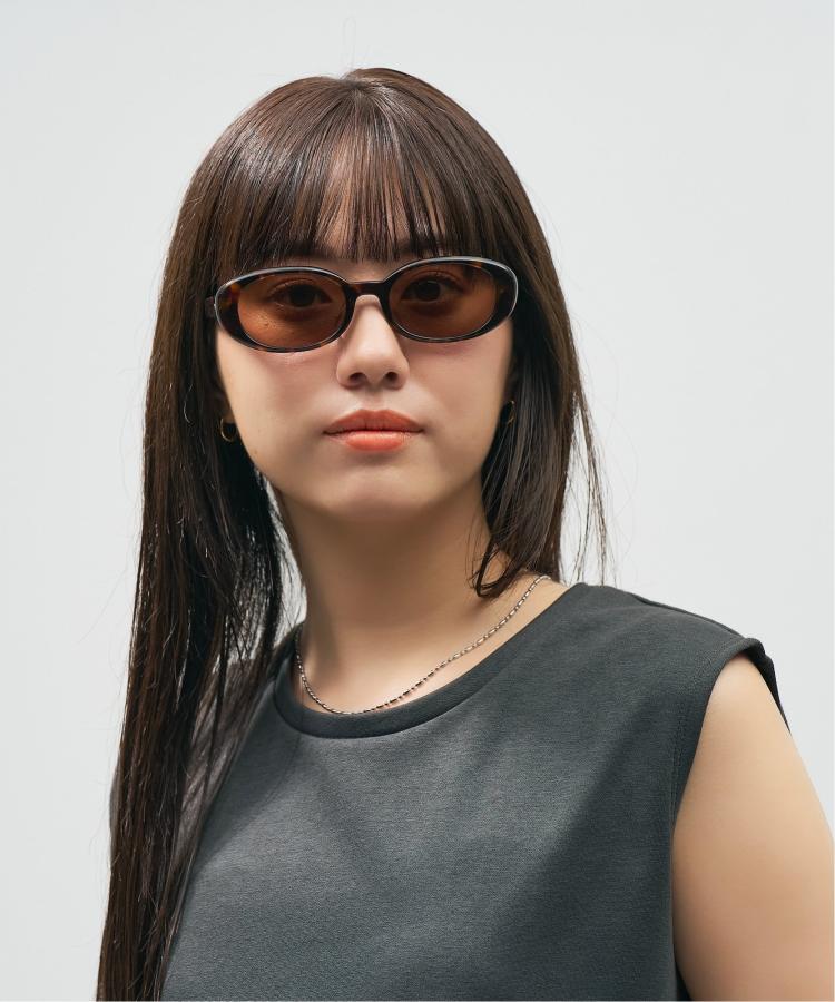 楽天市場】|Zoff AOI IHARA オーバル型 サングラス(ブラウン(デミ柄