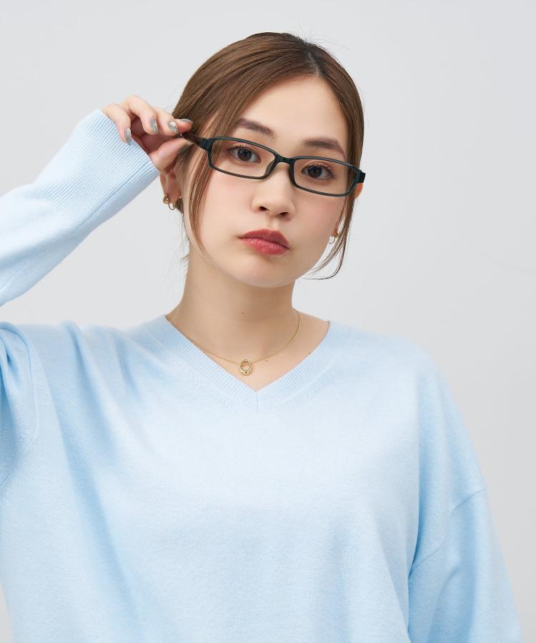 楽天市場】| スクエア型 メガネ (グリーン(オリーブ)) Zoff CLASSIC