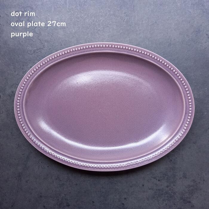 楽天市場】楕円皿 洋食器 【 ドットリム オーバル プレート 27cm L