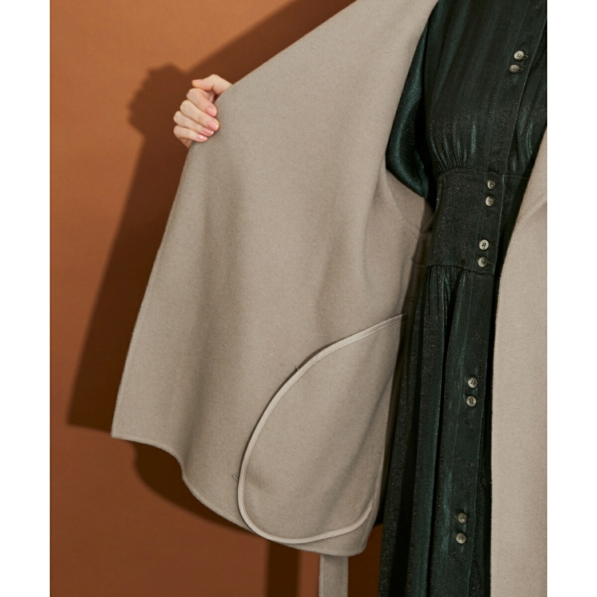 楽天市場】＜ハーフ丈＞ショールカラーリバーコート／マドモアゼル