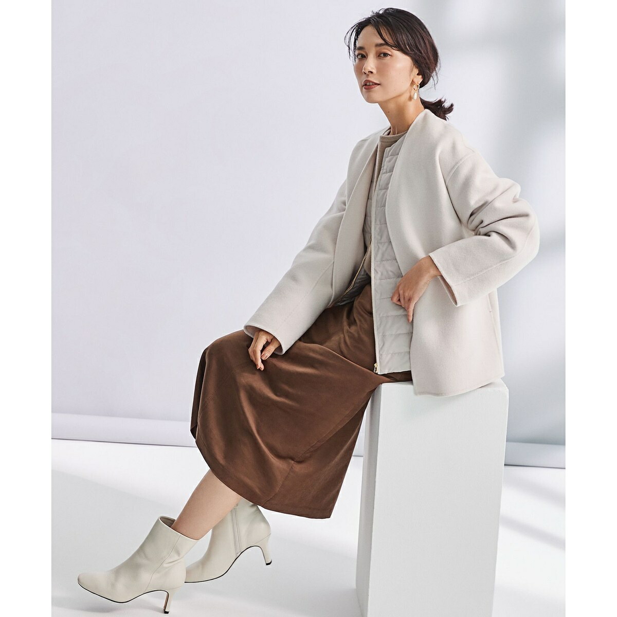 楽天市場】MANTECOリバー ショート コート／23区（23KU） : 丸井