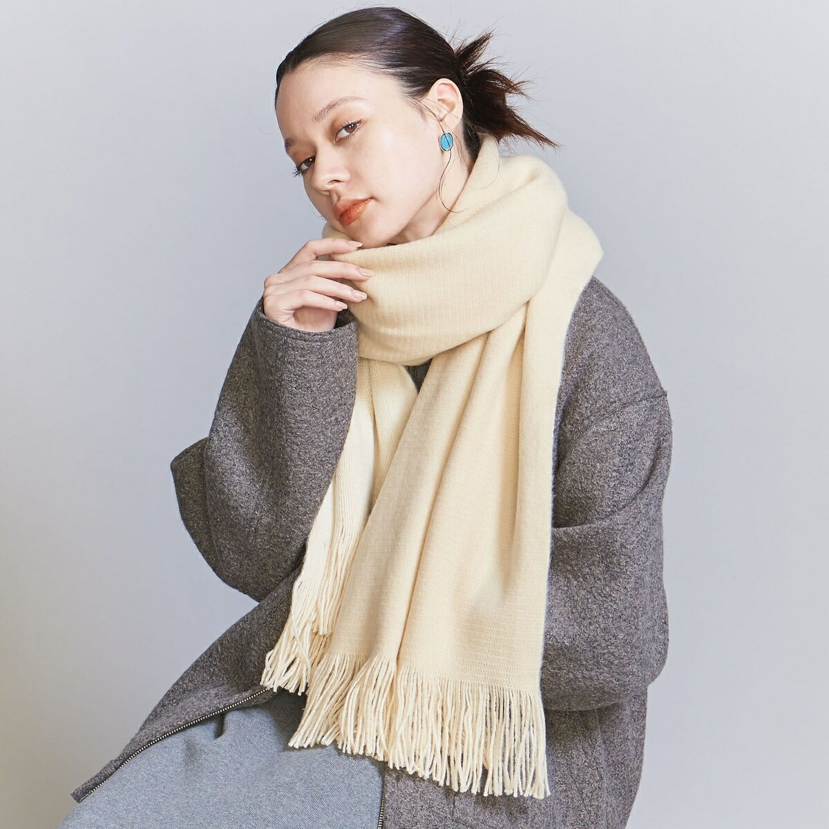 楽天市場】ソフト リバーシブル フリンジ マフラー／ビューティー