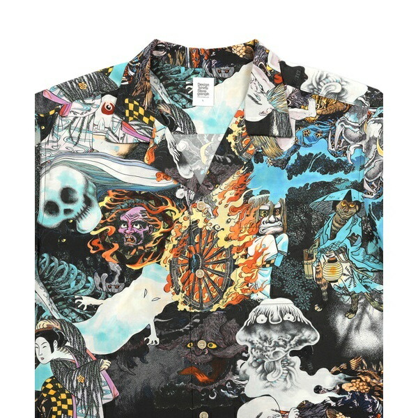 楽天市場】【ユニセックス】コラボレーションオープンカラーシャツ