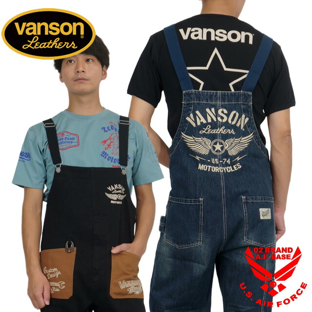 楽天市場】バンソン フライングスター刺繍 デッキ オーバーオール