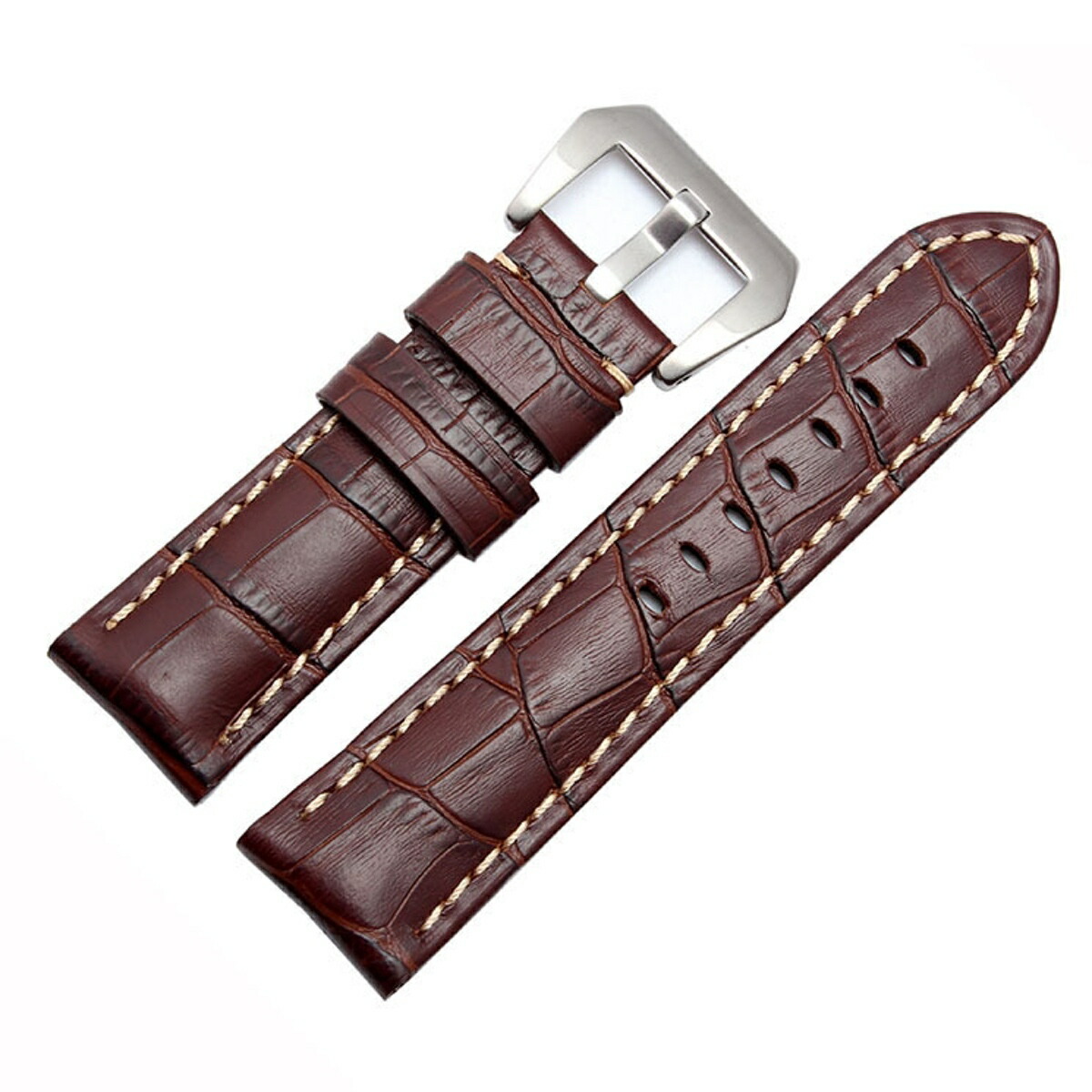 楽天市場】【 for PANERAI 】 本革製 クロコダイル型押し 時計ベルト