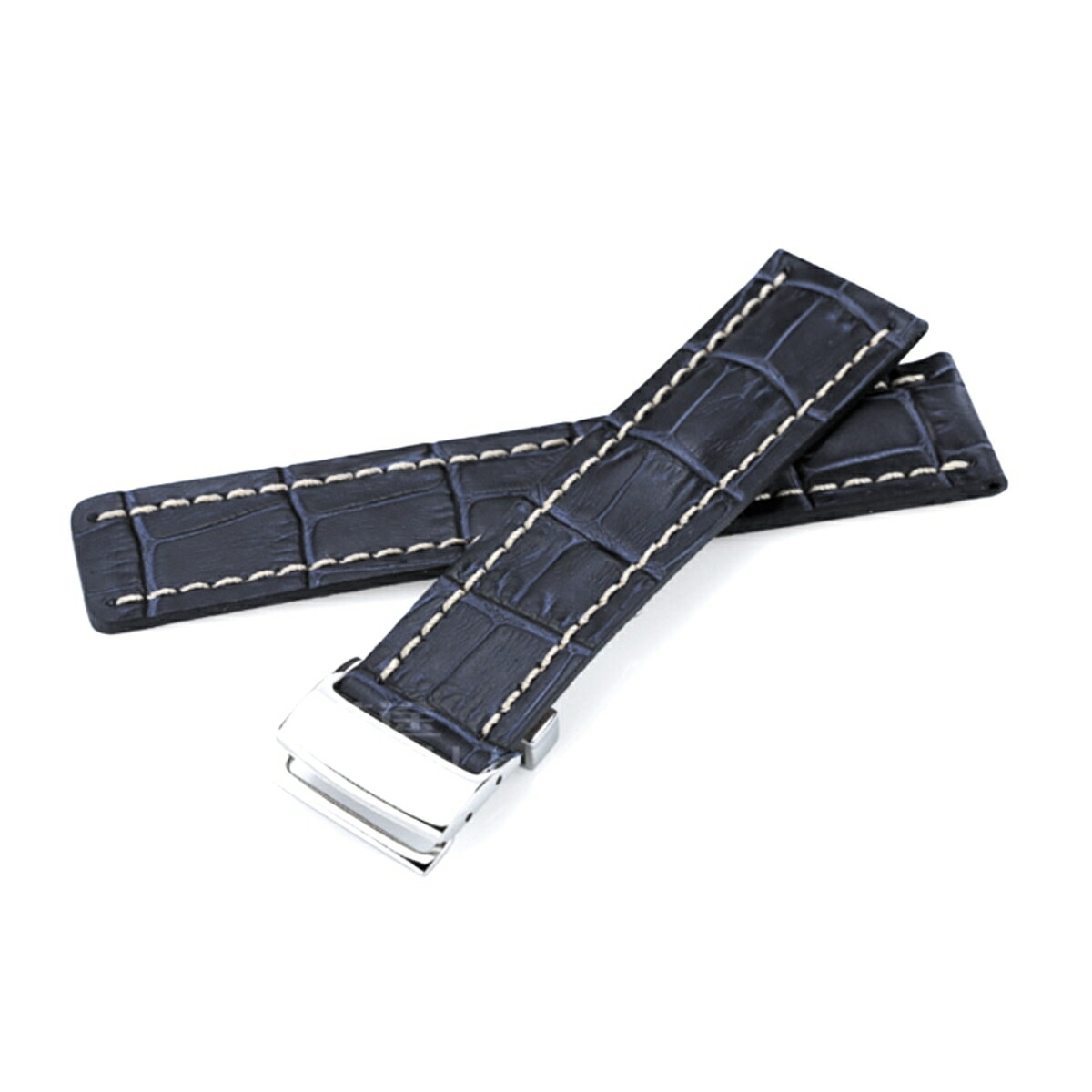 楽天市場】【 for BREITLING 】 Dバックル付き 本革製 クロコダイル型
