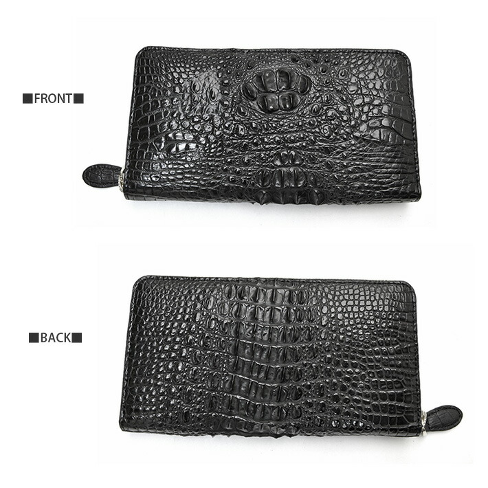 楽天市場】クロコダイル ラウンドファスナー 長財布 1枚革 クラウン 頭