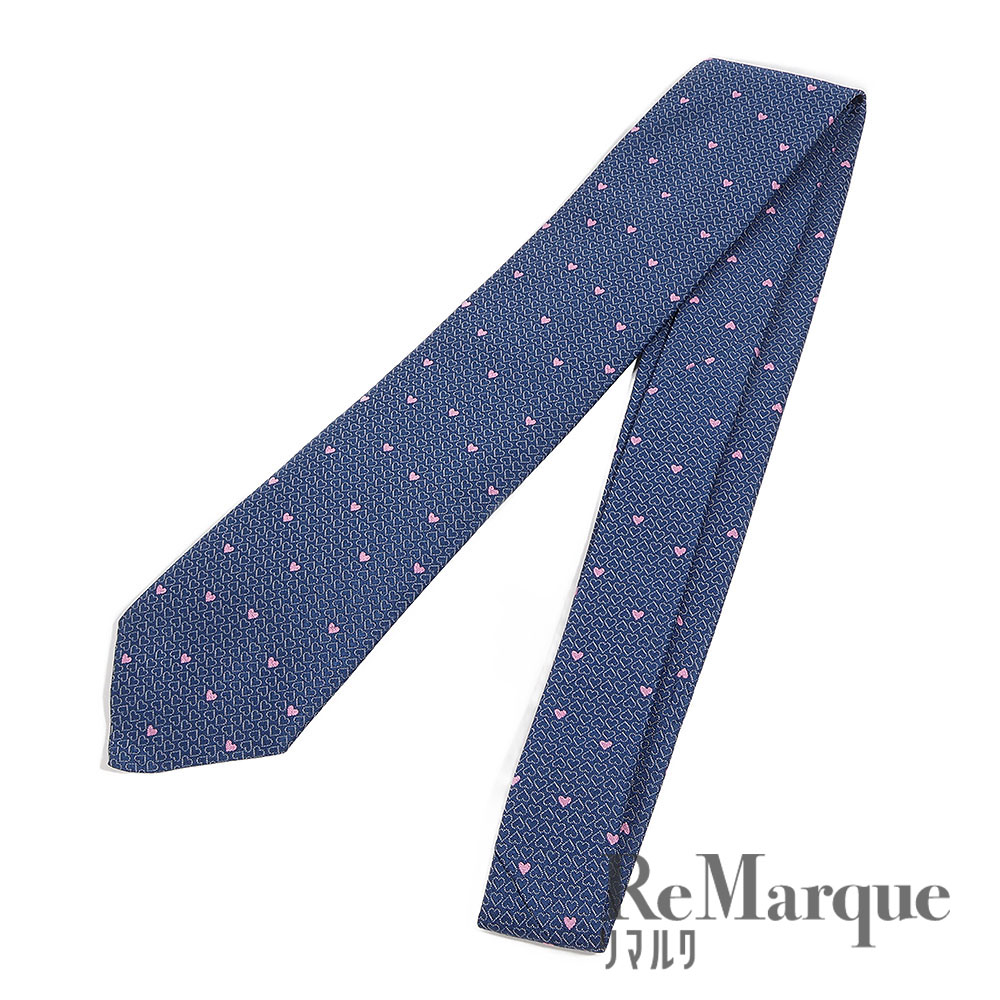 楽天市場】HERMES(エルメス) ネクタイ ハート ネイビー シルク 【中古