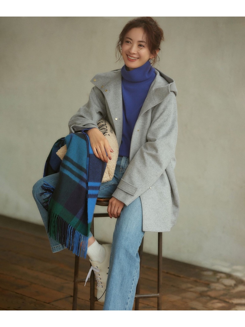 楽天市場】【SALE／30%OFF】ウールカシミヤビーバー フード付き