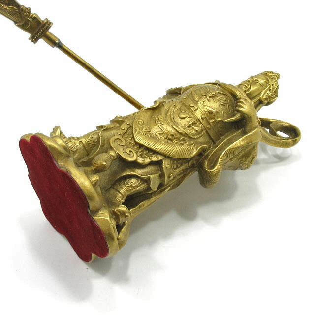 楽天市場】財神 関羽公 置物 風水 立像 高さ約18cm 大サイズ 銅製