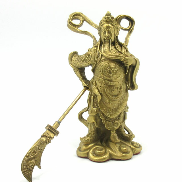 楽天市場】財神 関羽公 置物 風水 立像 高さ約18cm 大サイズ 銅製