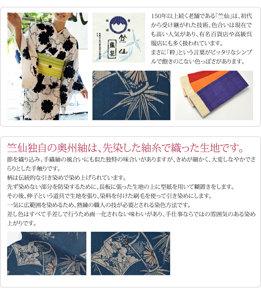 楽天市場】＼スーパーセール／ 反物 浴衣地 夏用 日本製 [竺仙] 奥州