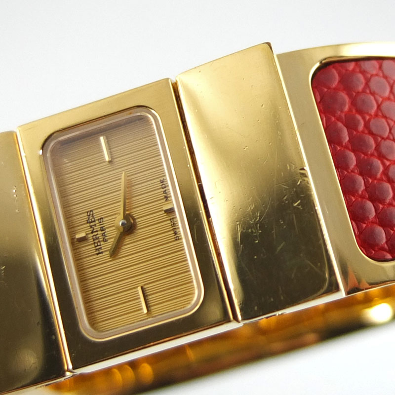 楽天市場】エルメス HERMES ロケ L01.201 バングルウォッチ クォーツ