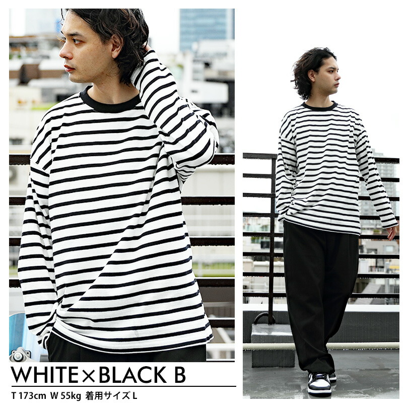 楽天市場】ボーダーTシャツ メンズ ロンT全3色 新作 Tシャツボーダー