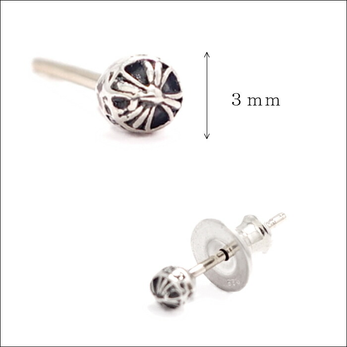 楽天市場】【CHROME HEARTS クロムハーツ】MINI CROSS BALL STUD ミニ