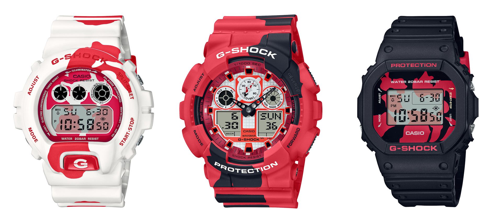 G-SHOCKに錦鯉モチーフ。紅白・大正三色・昭和三色を表現 - トラベル Watch