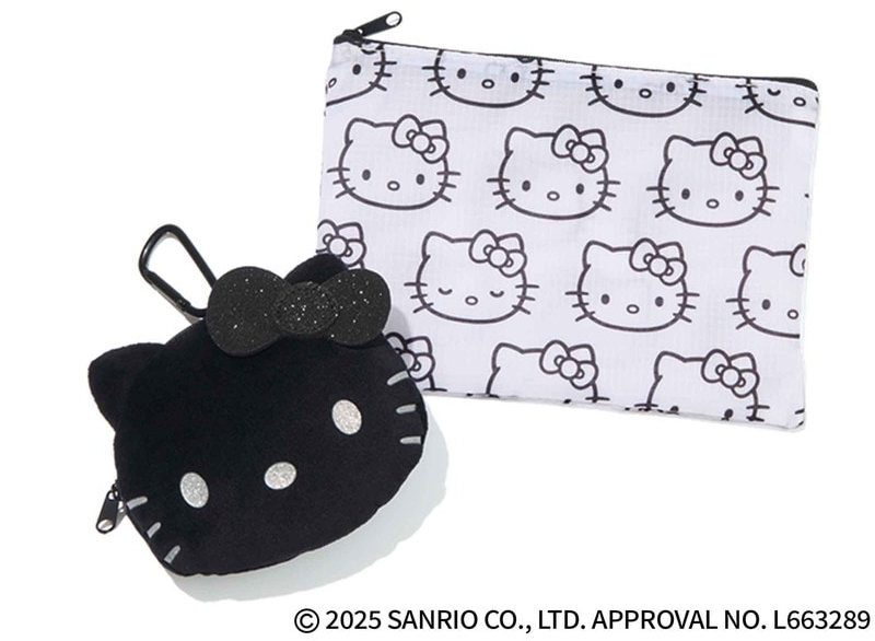 オトナミューズ 1月号は「黒キティ」ポーチ2個が付録。お直しコスメや