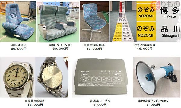 新幹線のイス、方向幕など出品 JR東海が鉄道用品販売サイトを開設（1/2