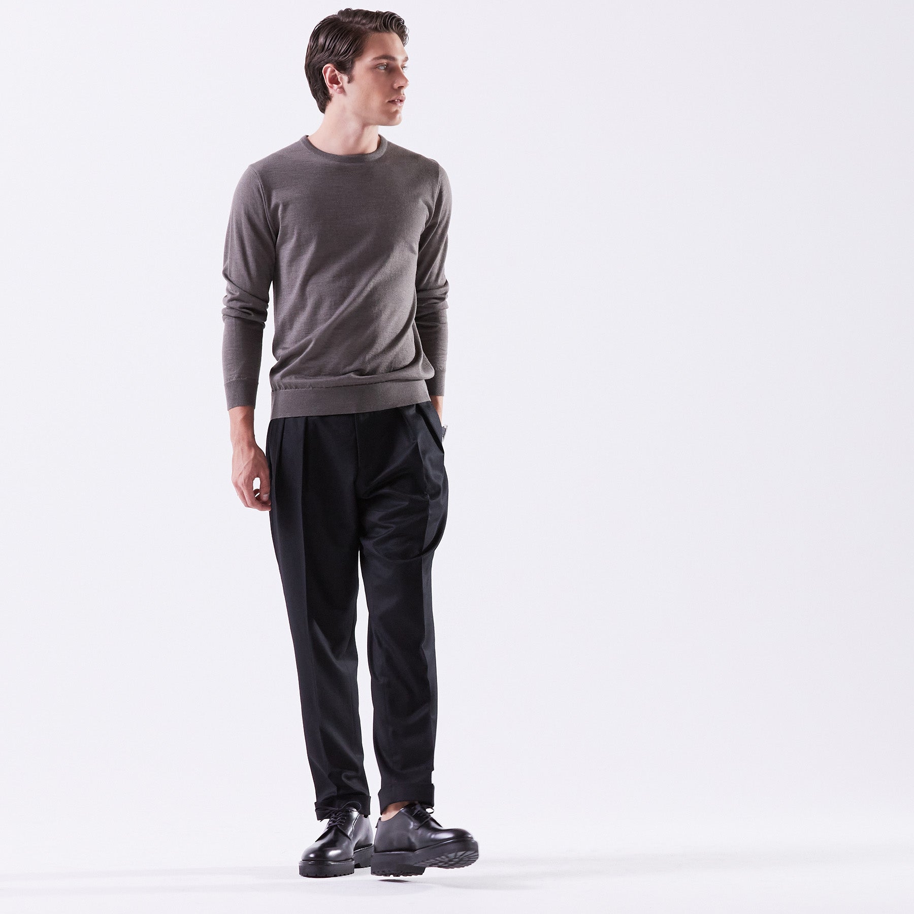 30/70 trenta settanta | ottimo：クルーネックプルオーバー（＃7414