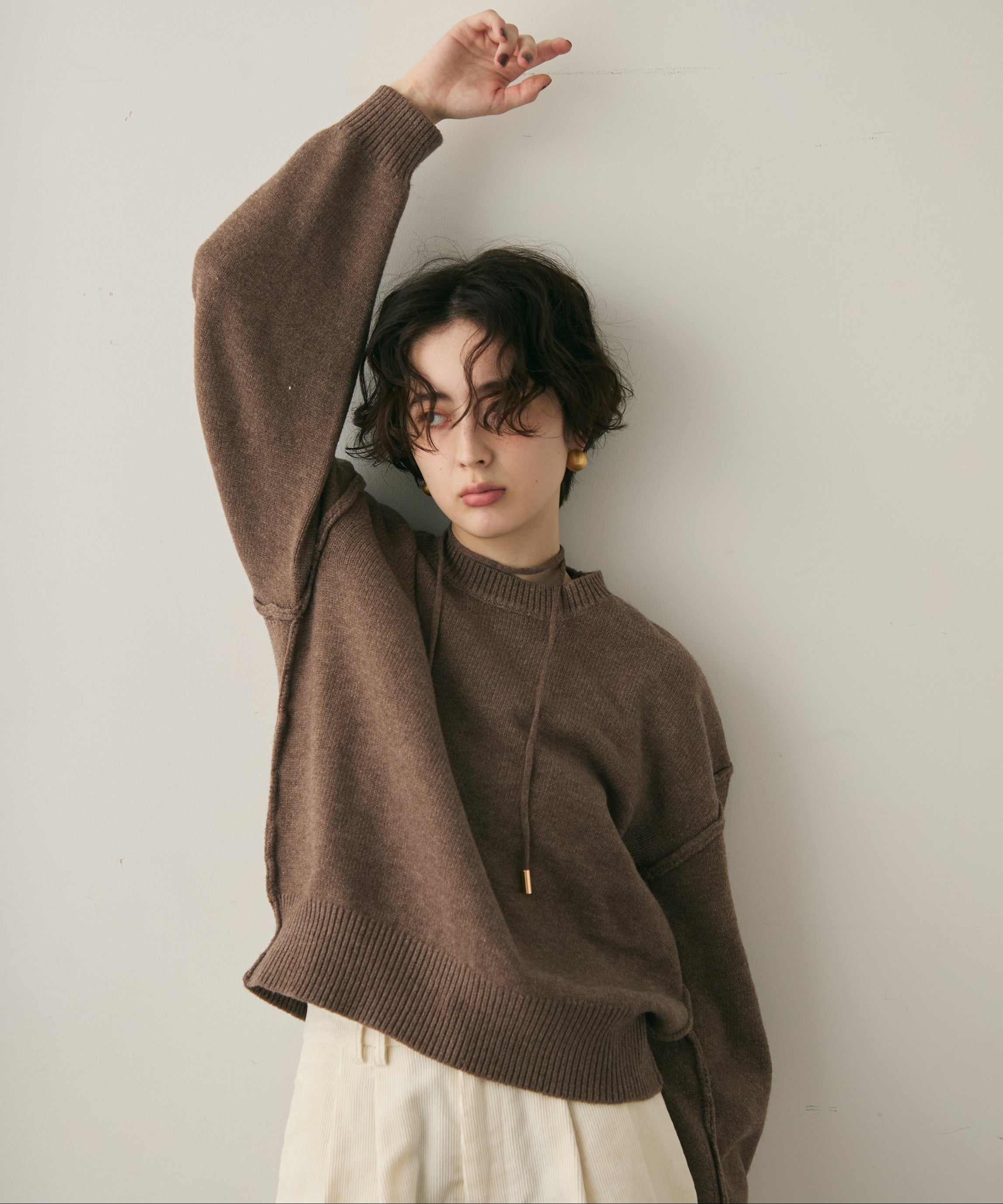 チョーカー付きニットプルオーバー | Trish