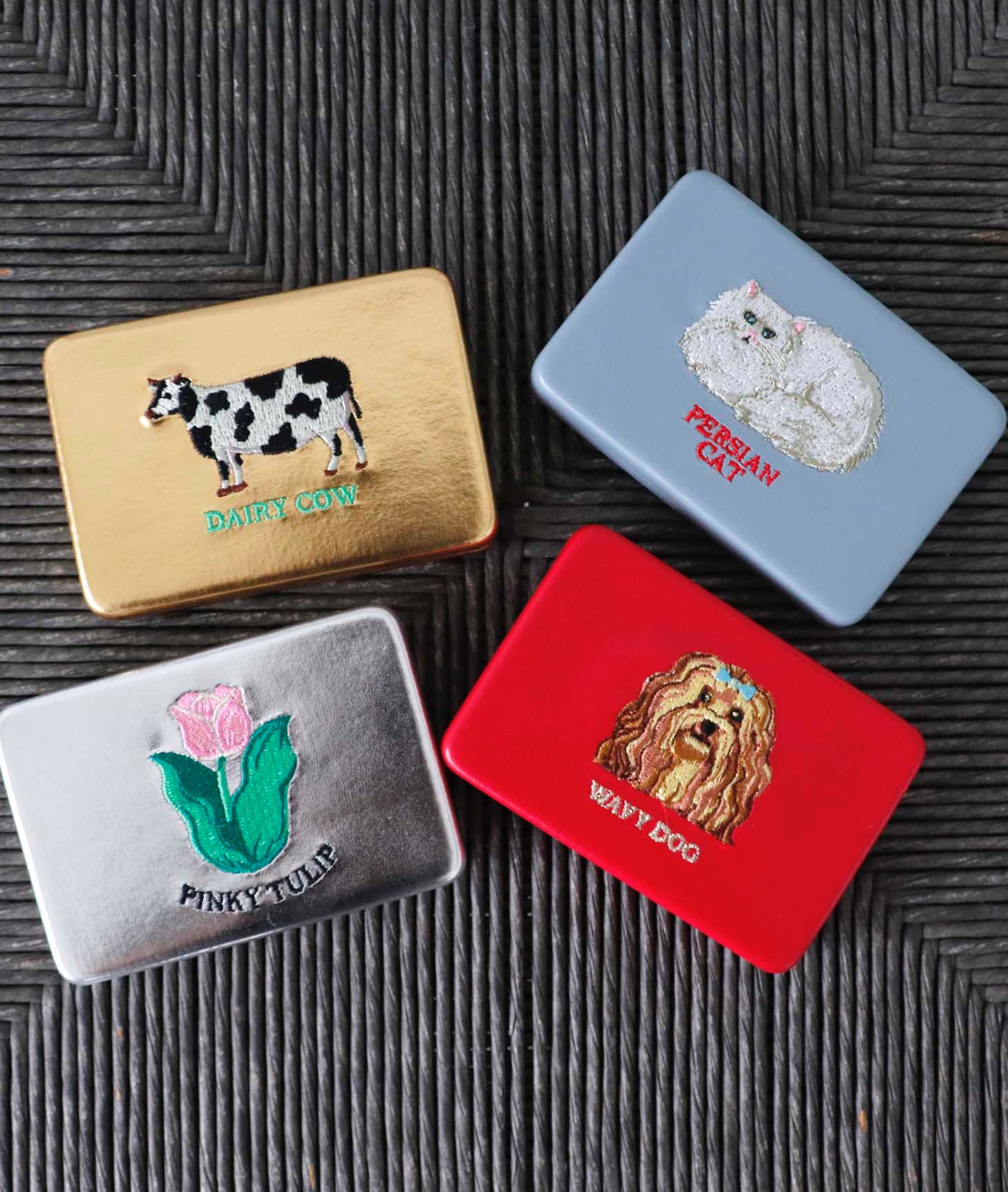 🟥【JOliJOli】FTキャリング刺繍コンパクトケース🟥｜スリーフォー