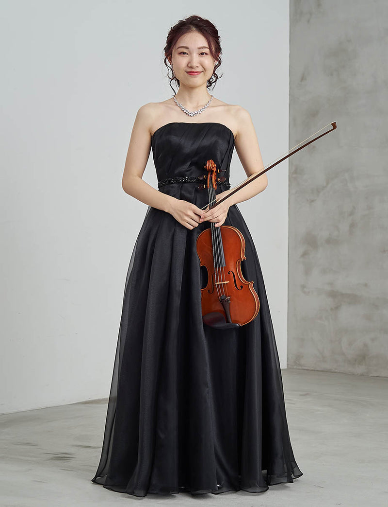 演奏会ドレス・ステージドレスにお薦め黒ロングドレス｜Fine Feathers