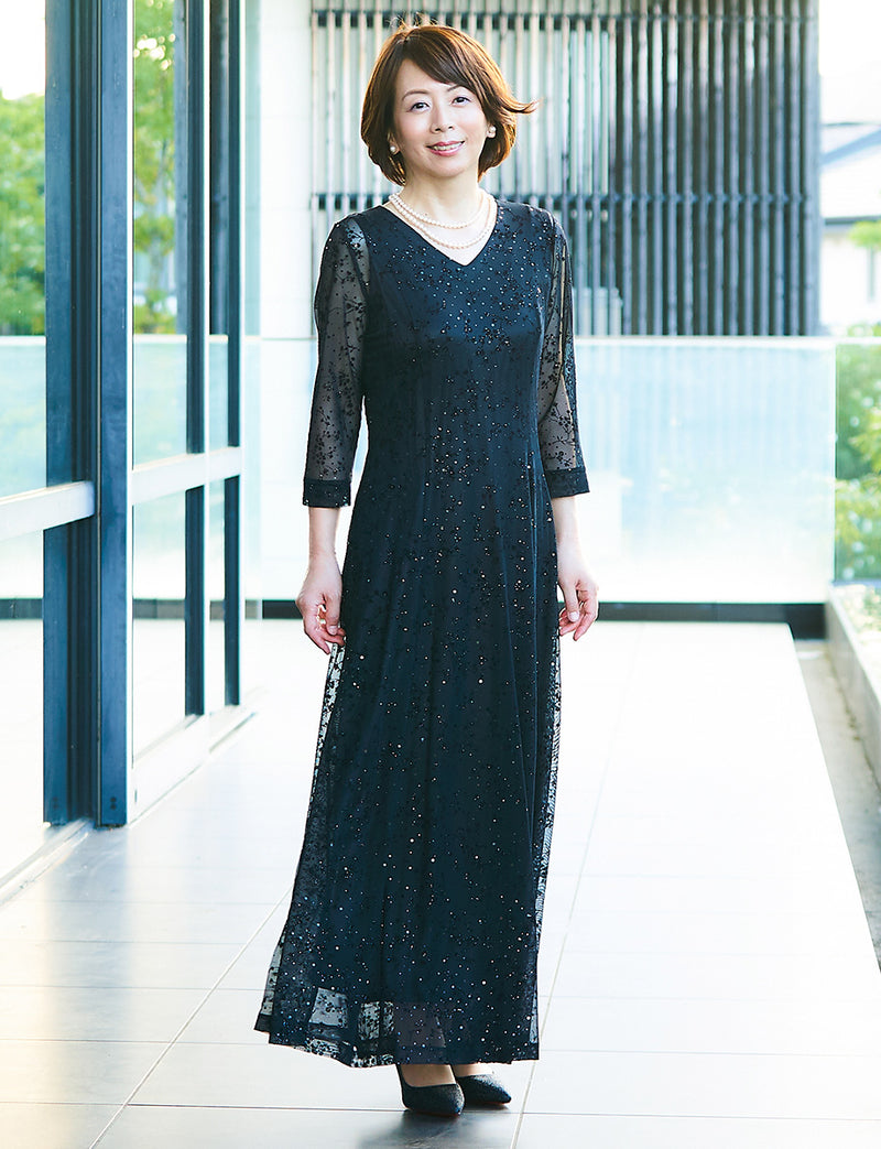 結婚式母親ドレス・新郎新婦母親ドレスにお薦めフォーマルロングドレス