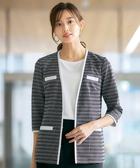 YUKI TORII】ジャケット（ニット・高通気・吸汗速乾） YT4725 | 事務服