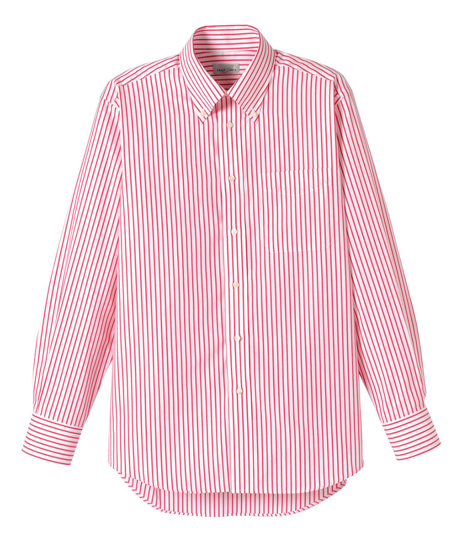 全9色】ストライプシャツ（長袖） FB4508U | 飲食店制服・ユニフォーム