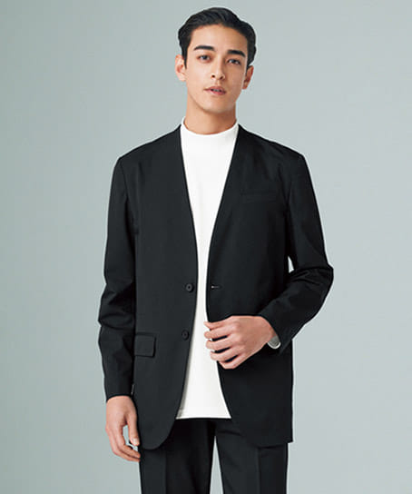 BRING】メンズノーカラージャケット（スマート多機能内ポケット