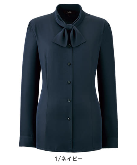 全3色】長袖ブラウス（リボン付き・吸汗速乾） 01252 | 事務服・会社