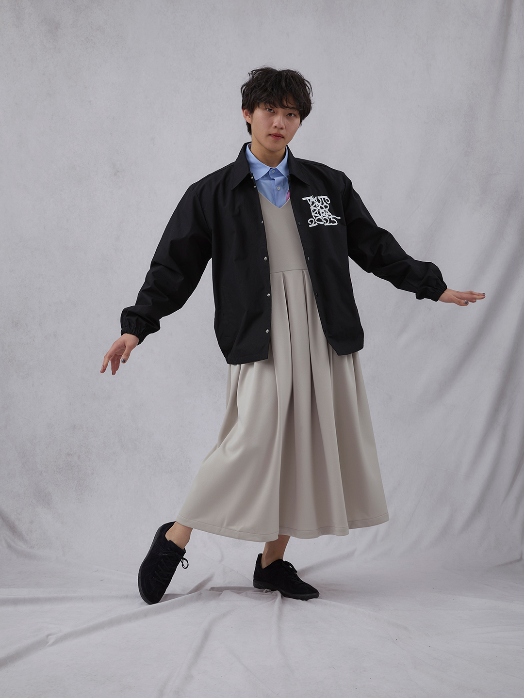 門倉太久斗/22世紀ジェダイ printed jacket black / TXA-TENGA by Artist-