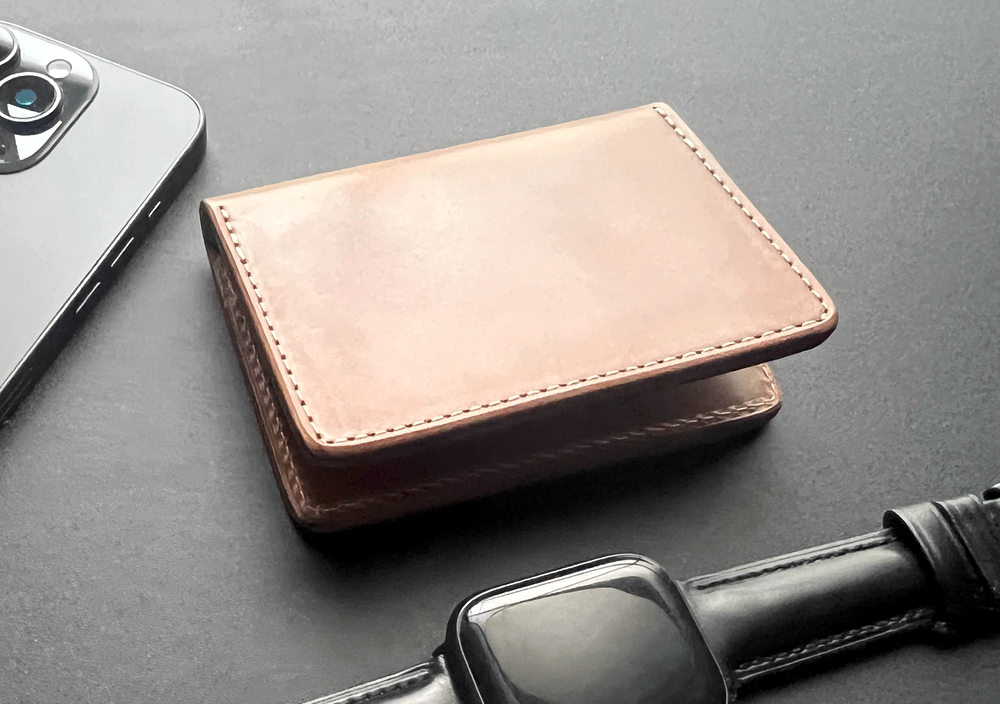 送料無料】Ashland Leather Bugs Mouran Card Wallet Cordovan