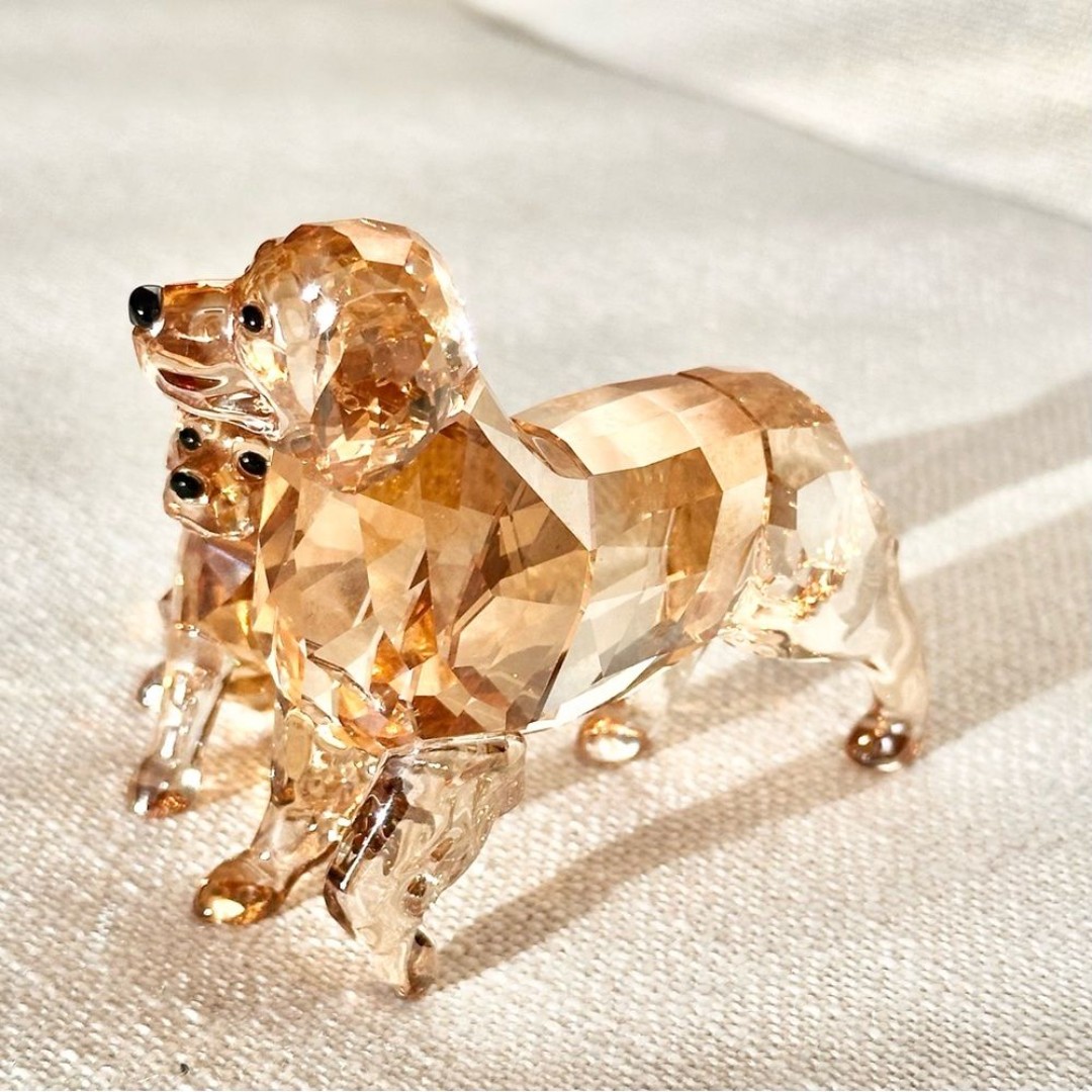 Swarovski Crystal Golden Retriever Mom and | Mercari